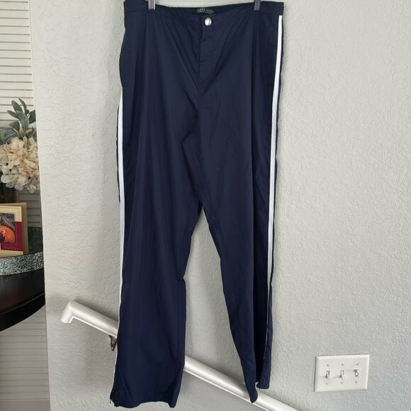Ralph Lauren Blue Windbreaker Rain Pants Gorpcore Athleisure Athletic Large - Picture 1 of 7